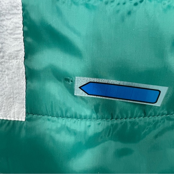 Ikks Boys Reversible Puffer Vest in Green and Blue with Stripes Size 10 - Picture 11 of 16